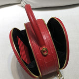 Red Circle Circular Crossbody Bag Purse - Annie Jewel