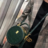 Small Round Leather Purse Circle Bag - Annie Jewel