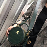 Small Round Leather Purse Circle Bag - Annie Jewel