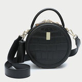 Small Round Leather Purse Circle Bag - Annie Jewel