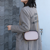 Small Black Round Leather Circle Shoulder Bags - Annie Jewel