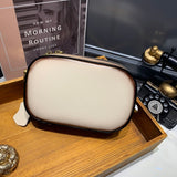 Small Black Round Leather Circle Shoulder Bags - Annie Jewel