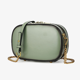 Small Black Round Leather Circle Shoulder Bags - Annie Jewel