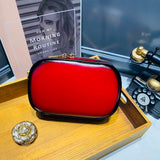 Small Black Round Leather Circle Shoulder Bags - Annie Jewel