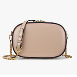 Small Black Round Leather Circle Shoulder Bags - Annie Jewel