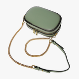 Small Black Round Leather Circle Shoulder Bags - Annie Jewel