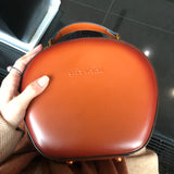 round purse leather