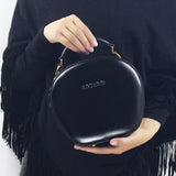 circle leather purse