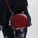 circle leather purse