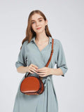 Leather Half Moon Case Crossbody Bag Clutch
