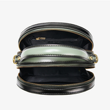 Circle Clutch Round Leather Shoulder Bag - Annie Jewel