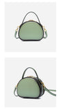Green Green Leather Half Moon Case Handbag