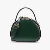 Green Leather Half Moon Case
