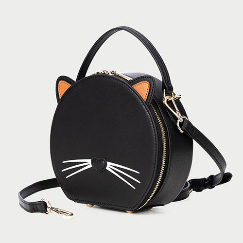 Small Leather Round Shaped Bag Purse