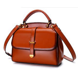 ladies satchel bag tan leather handbag Flap Crossbody Bag