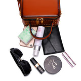 White Leather Square Satchel Handbags Purses - Annie Jewel