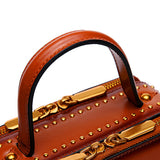 Handle Leather Small Satchel Square Crossbody Bag Purses - Annie Jewel