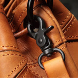 Stitching Leather Drawstring Bucket Bags - Annie Jewel