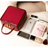 red structured satchel crossbody bag square womens