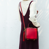 structured satchel crossbody bag square womens