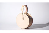 Handmade leather circle bag