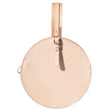 Handmade Leather Circle Clutch Round Purse Bag - Annie Jewel