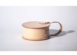 Handmade leather circle bag