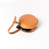 Handmade Round Leather Circle Clutch Purse Bag - Annie Jewel