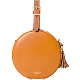 Handmade Round Leather Circle Clutch Purse Bag - Annie Jewel