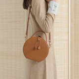 Round Leather Purse Circle Bags - Annie Jewel