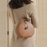 Round Leather Purse Circle Bags - Annie Jewel