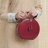 Round Leather Purse Circle Bags - Annie Jewel