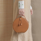 Round Leather Purse Circle Bags - Annie Jewel