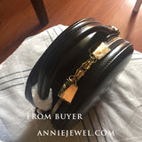 Small Round Leather Purse Circle Bag - Annie Jewel
