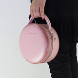 Leather Canteen Round Shoulder Bags - Annie Jewel