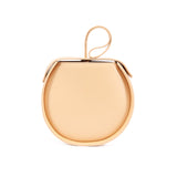 Small Round Leather Circle Clutch Bag Purse - Annie Jewel