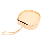 Small Round Leather Circle Clutch Bag Purse - Annie Jewel