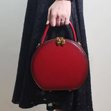 Leather Circle Round Shouler Bags - Annie Jewel