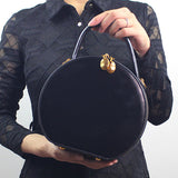Leather Circle Round Shouler Bags - Annie Jewel