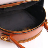 Leather Circle Crossbody Bag Purse - Annie Jewel