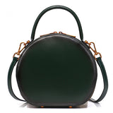 Leather Circle Crossbody Bag Purse - Annie Jewel