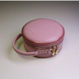 Small Round Leather Purse Circle Bag - Annie Jewel