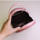 Small Round Leather Purse Circle Bag - Annie Jewel