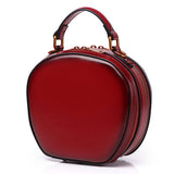 Round Leather Purse Circle Cross Body Bag - Annie Jewel