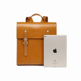 Handmade Personalized Leather Satchel 13" Structured Backpack Book Bag Purse - Annie Jewel