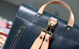 Handmade Personalized Leather Satchel 13" Structured Backpack Book Bag Purse - Annie Jewel