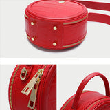 Small Round Leather Purse Circle Bag - Annie Jewel