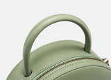 Green Leather Circle Handbag