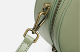 Green circle leather handbag