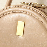 Small Round Leather Circle Crossbody Bags - Annie Jewel
